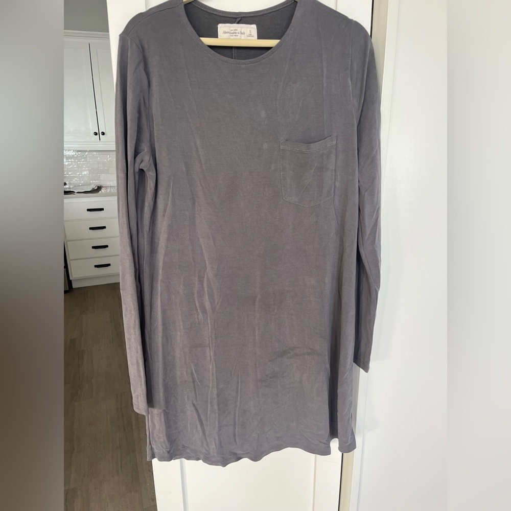 Abercrombie & Fitch Charcoal Long Sleeve Top